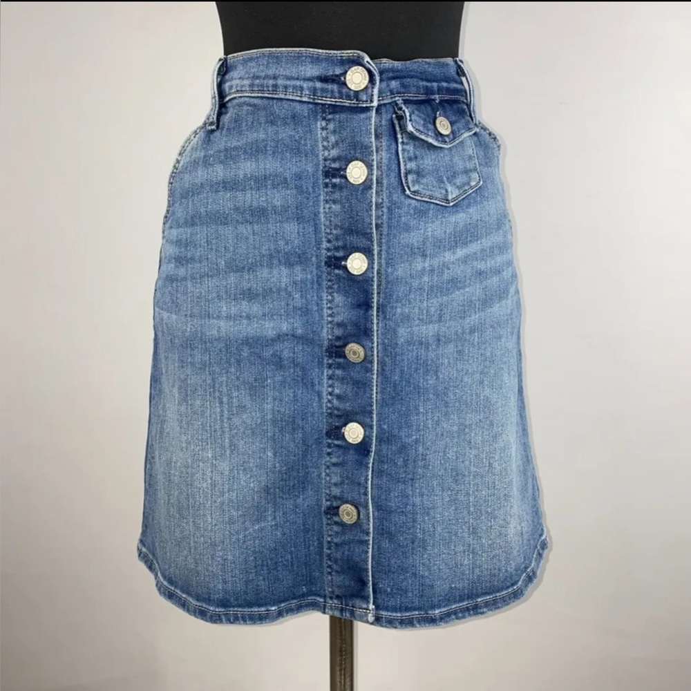 Gap 1969 Womens 29 Button Fly Denim Jean Skirt